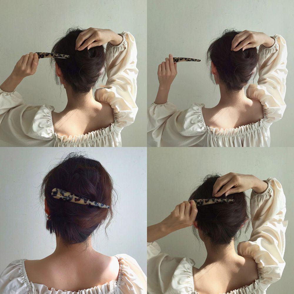 Needway  Klip Duckbill Wanita Elegan Simple Ponytail Clip Untuk Anak Perempuan Hair Claw Leopard Jepit Rambut Besar