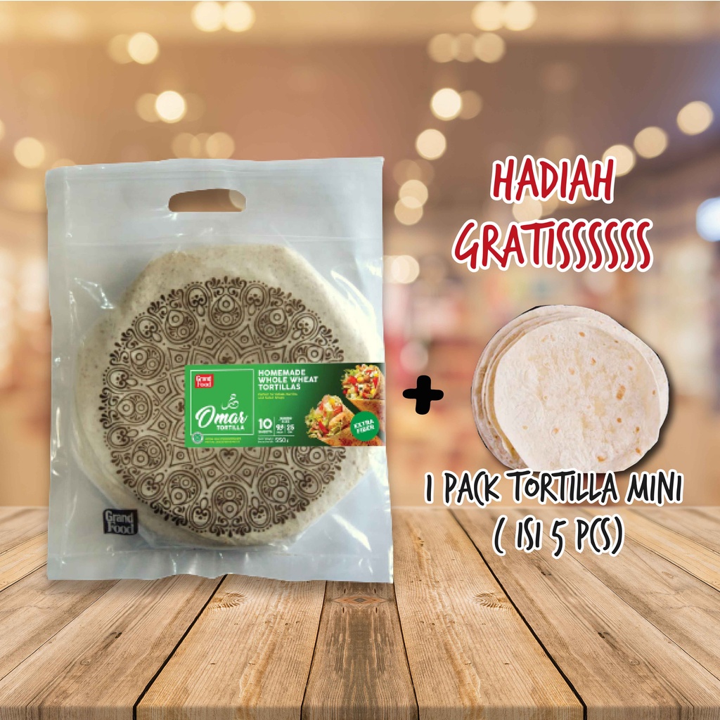 Tortilla GANDUM OMAR Premium Whole Wheat 25 cm