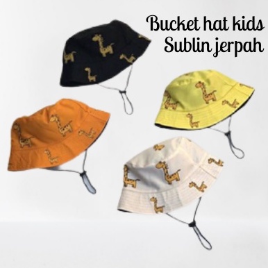 Bucket Anak Tali Sublin Jerapah Bucket Anak Sablon Jerapah bucket anak kekinian terbaru