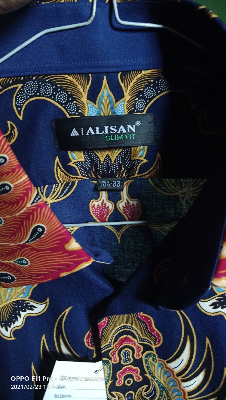Kemeja Batik Pria Lengan Panjang Alisan Original Reguler 10567