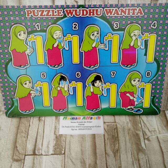 Mainan Edukasi Anak- Puzzle Tata Cara Wudhu Wanita ...