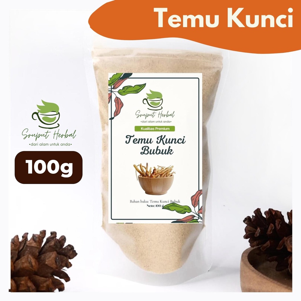 100gr Temu Kunci Bubuk Fingerroot Murni 100% Premium Berkualitas Sruput Herbal