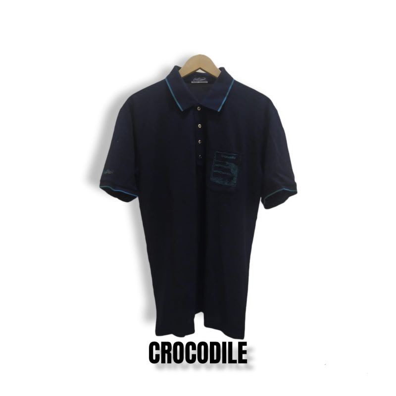 kaos kerah original crocodile second free 1topi random