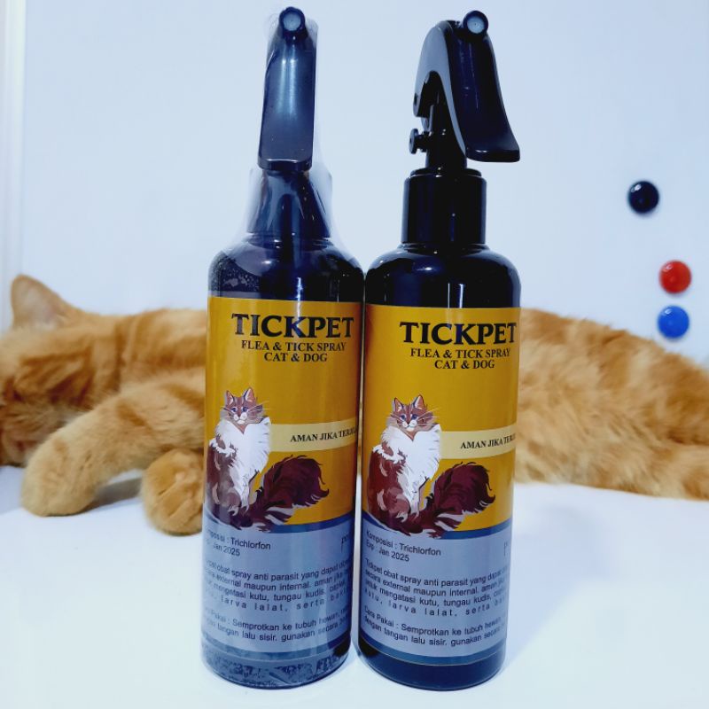 TICKPET obat kutu spray kucing dan anjing 250 ml