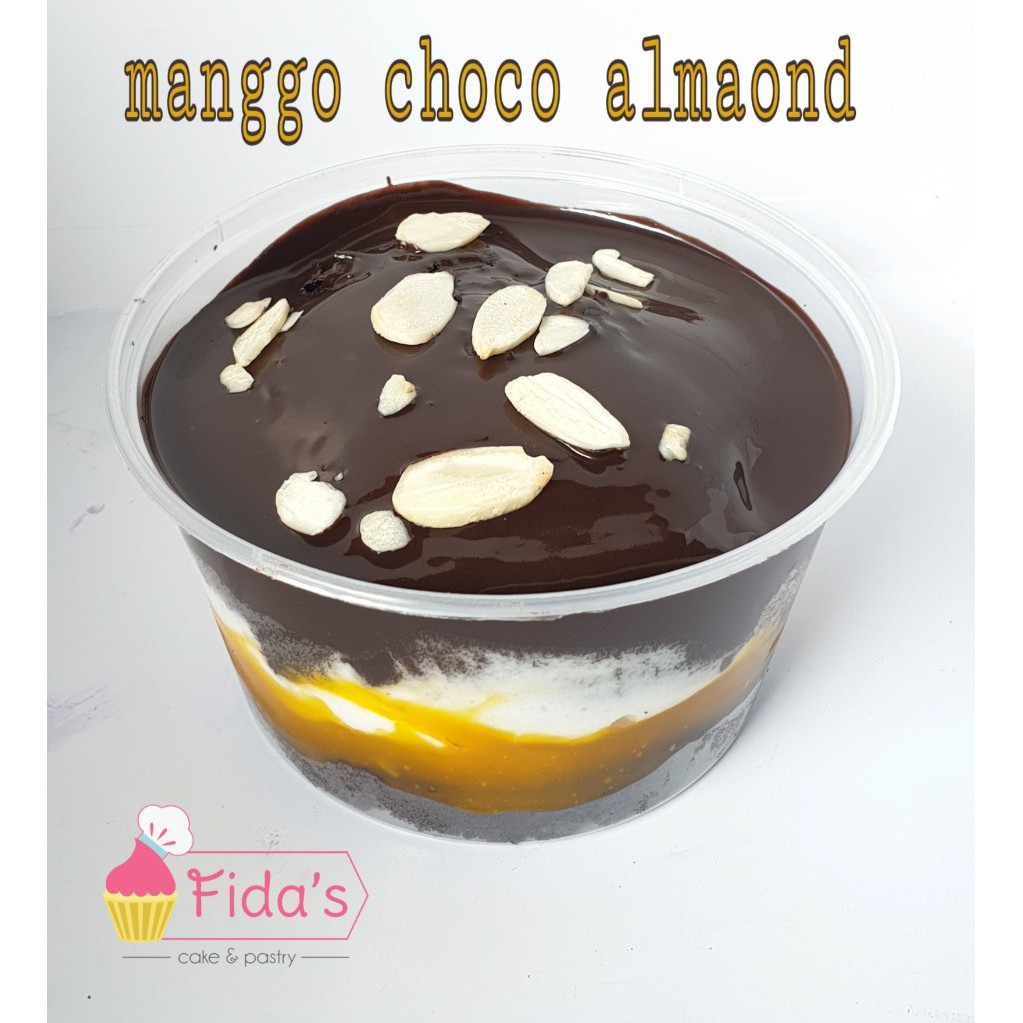 

manggo choco almond cup