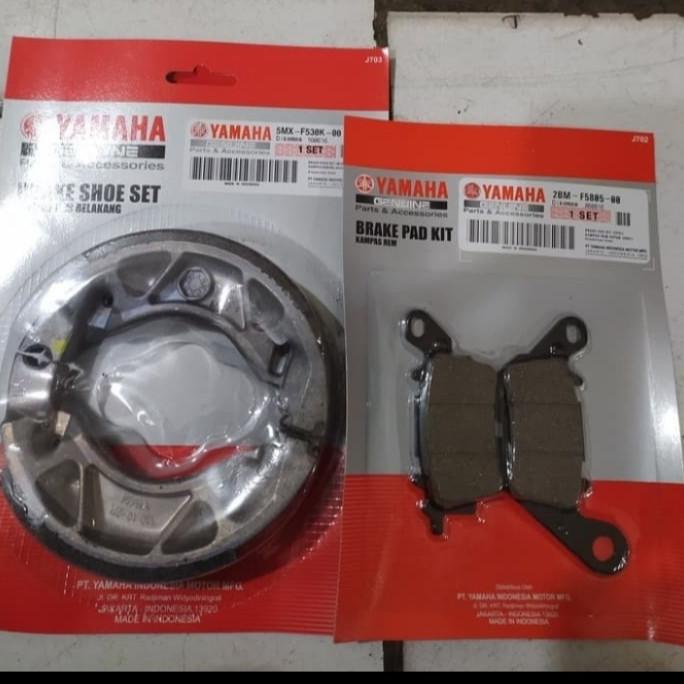 Kampas Rem Disped Mio M3 Dan Kampas Rem Belakang Mio M3 Aerox Lexi Ori