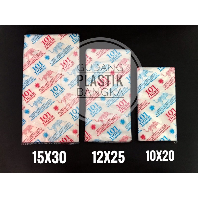 Plastik PE Tiger Biru / Plastik 222 Merah Ukuran 1/4 kg / 1/2kg / 1 kg