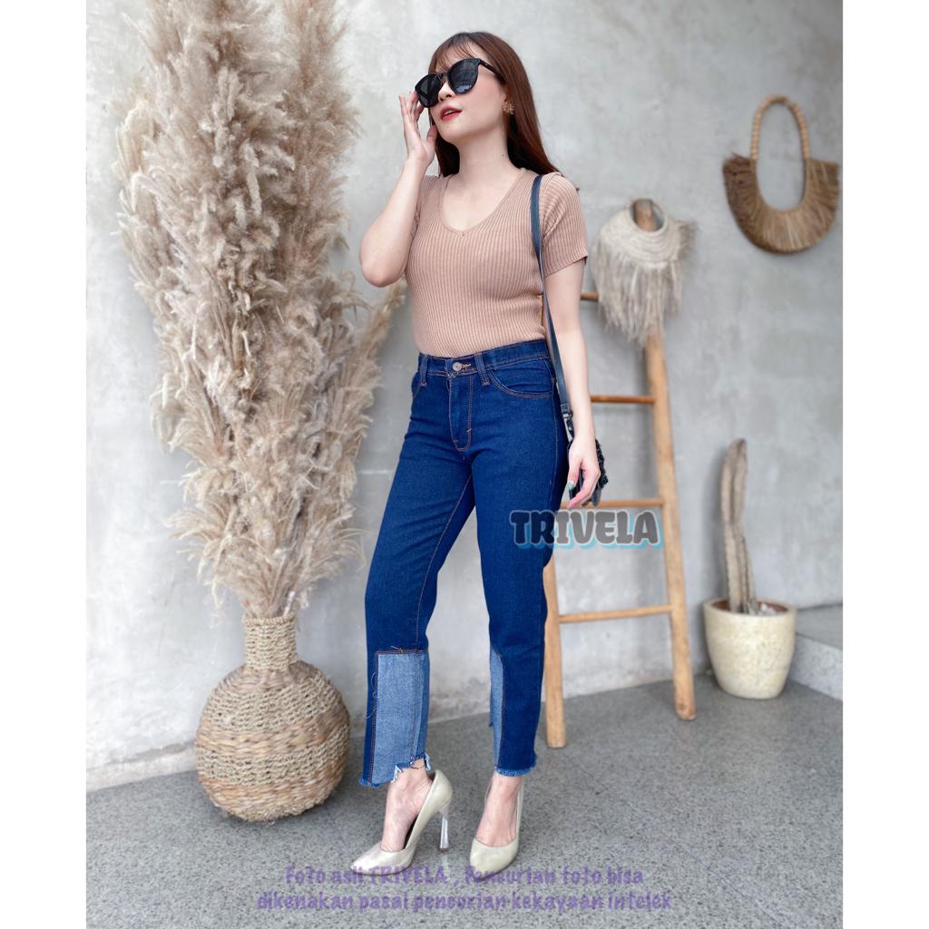 TRIVELA -ARZETA JEANS BOYFRIEND // BOYFRIEND RAWIS KOMBINASI WARNA