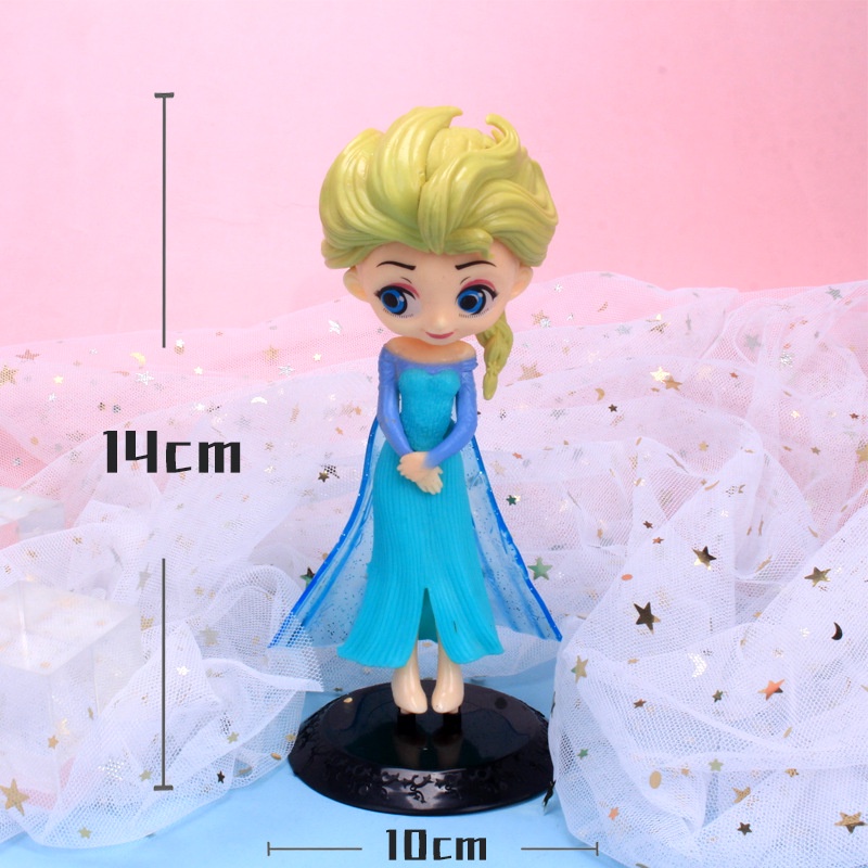 1pc Action Figures Kartun Disney Princess Cinderella Alice Anna Elsa Bahan PVC Untuk Dekorasi Kue