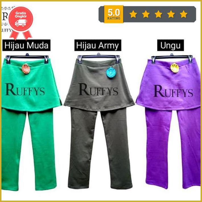 Celana Rok Senam Warna Jumbo - Cokelat Tua, 4L Premium