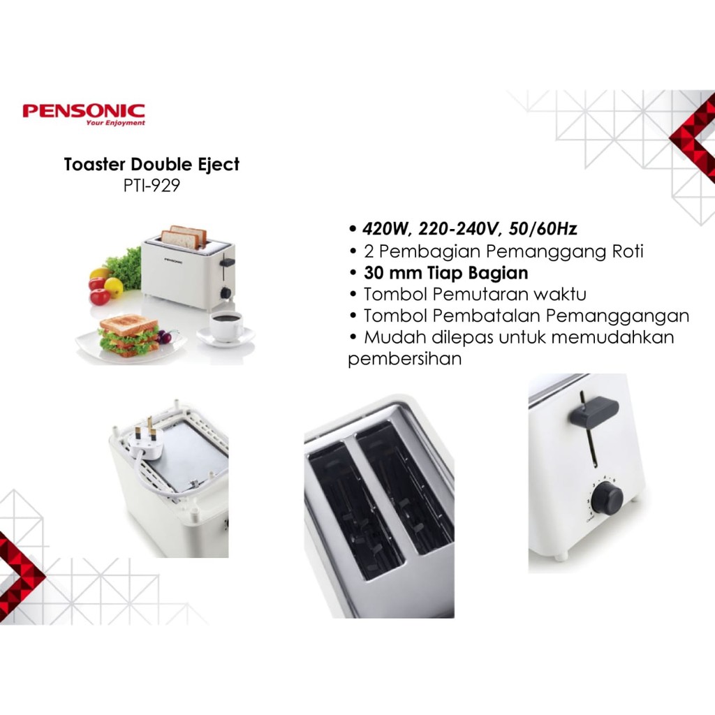 PENSONIC Pemanggang Roti PTI-929