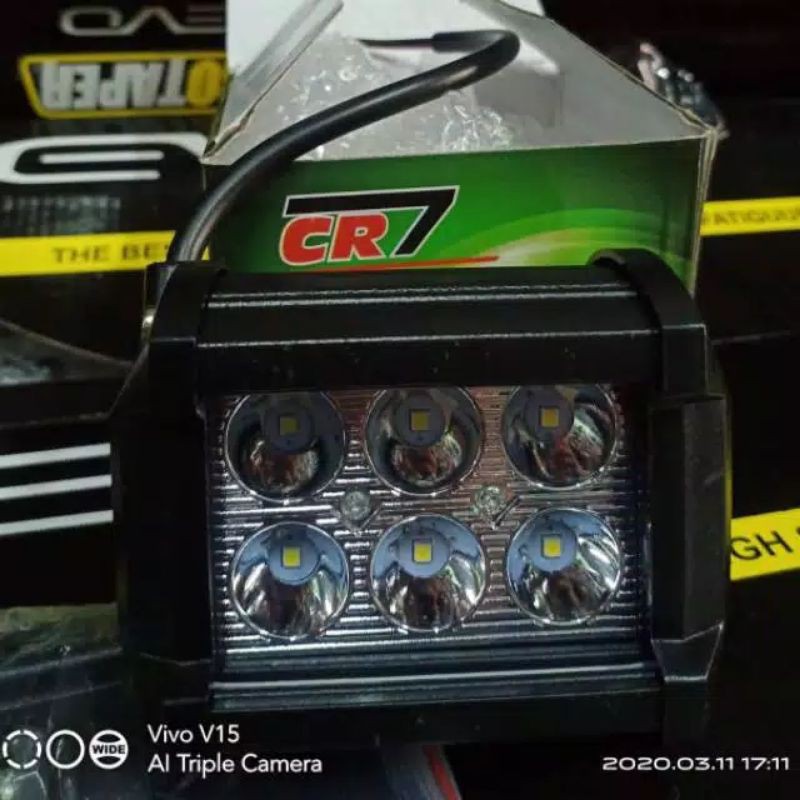 Lampu LED 6 MATA CR7 HITAM