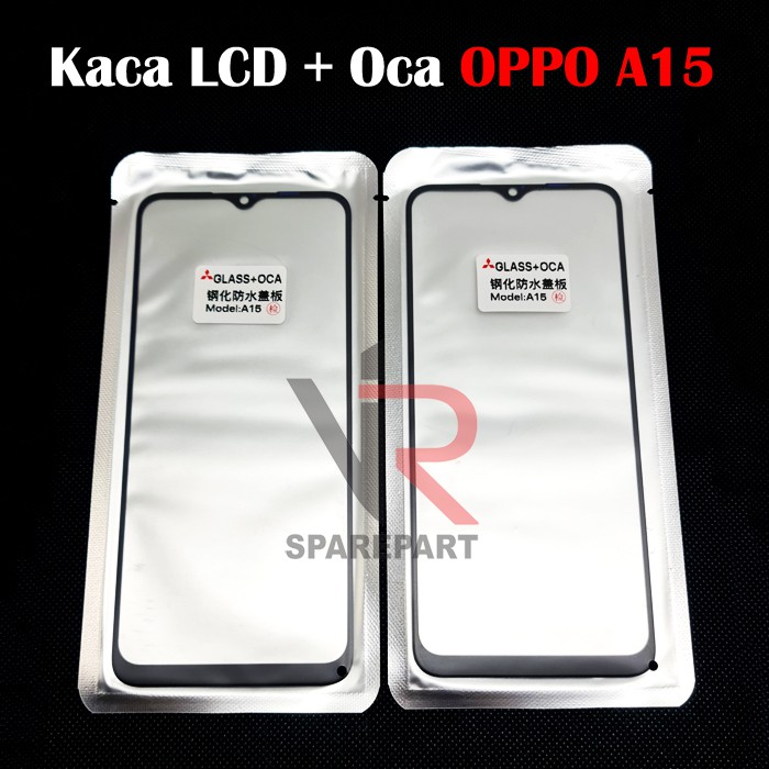 GLASS - KACA LCD TS REALME C11 / C12 / C15 / OPPO A15 + LEM OCA