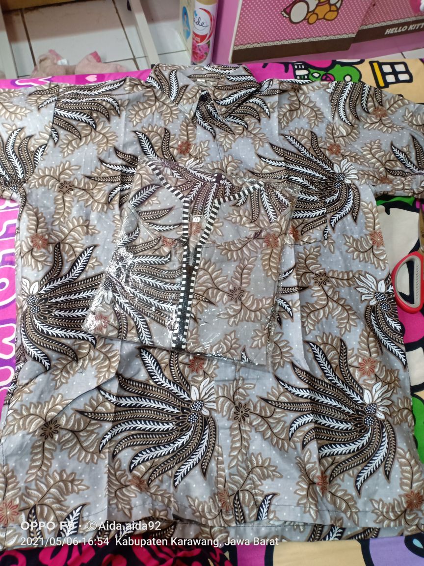 Maura Couple - Sania Ruffle Batik Couple Ori Ndoro Jowi Garansi Termurah Shopee - Batik Modern Solo