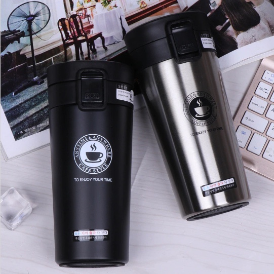 Termos Kopi / Travel Mug Tahan Air Panas &amp; Dingin Vacuum Coffe Cup 380ml