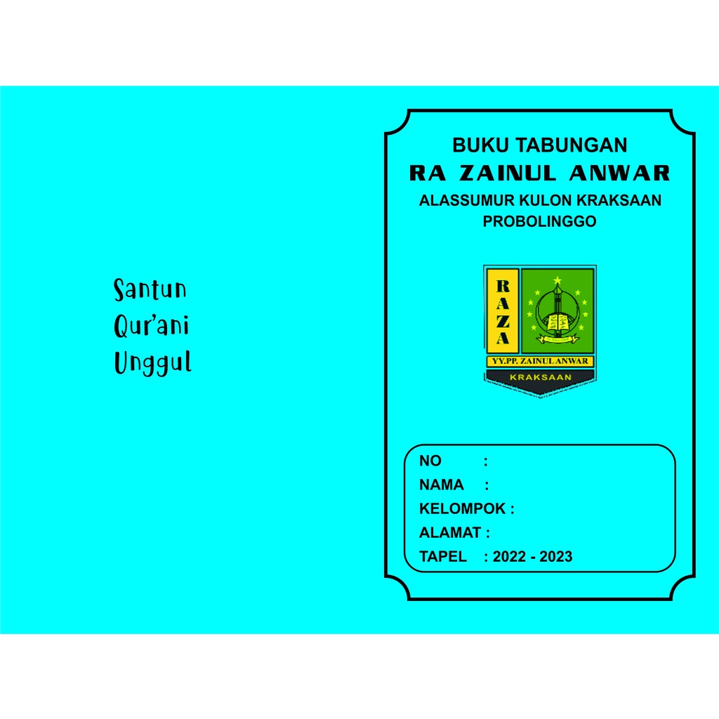 Buku Tabungan Custom, Tabungan Sekolah, Tabungan Arisan dll.
