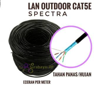 Kabel UTP LAN Outdoor Spectra Eceran / FTP STP CAT5E Meter Ecer meteran