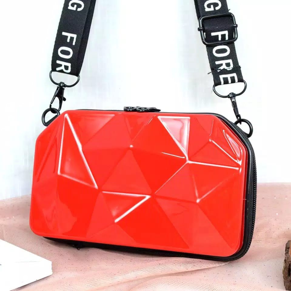 Tas Mini Koper Motif Diamond Kode 9144