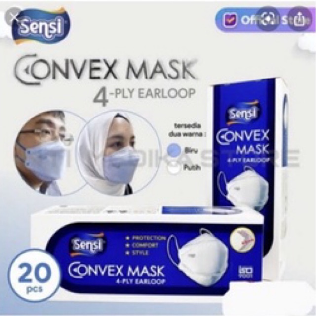 Sensi Convex Mask 1Box isi 20pcs