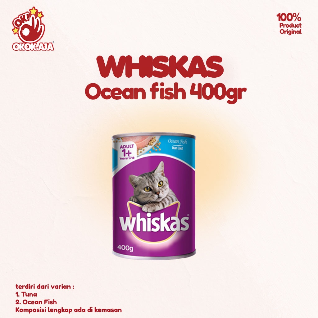 Makanan Kucing basah premium WHISKAS kaleng 400gr - Whiskas premium wetfood