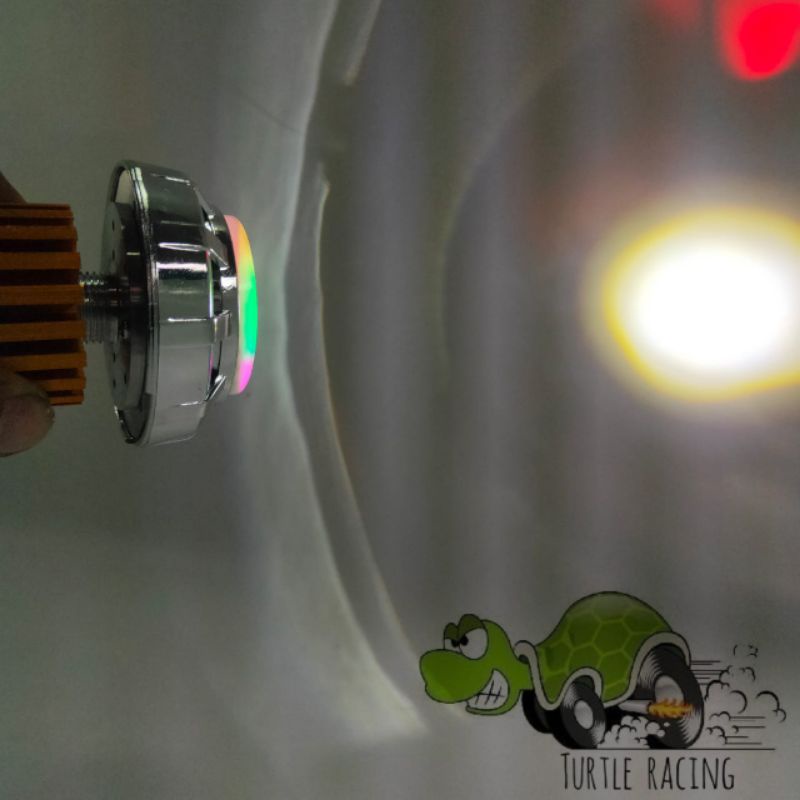 Lampu Projie Model Sabit Led Rainbow Lampu Depan Projie Pelangi 3Mode Kedip Beat Mio Xeon Staria Dll