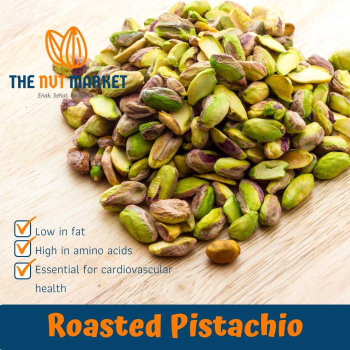 

Pistachio Kupas, Roasted 100 Gram, Tanpa Kulit