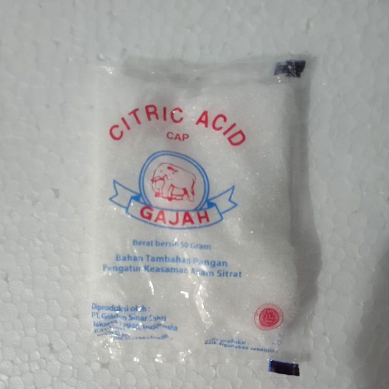 

Citric Acid/Citroen Cap Gajah 50 g