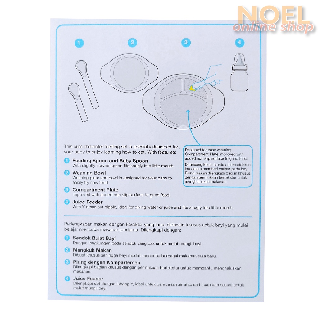 Pigeon Feeding Set Mini dan Whit Juicer Feeder