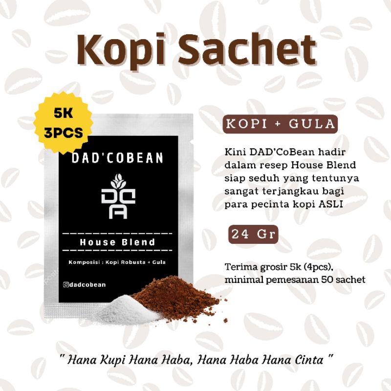 

DAD'CoBean Kopi Sachet (3 pcs)