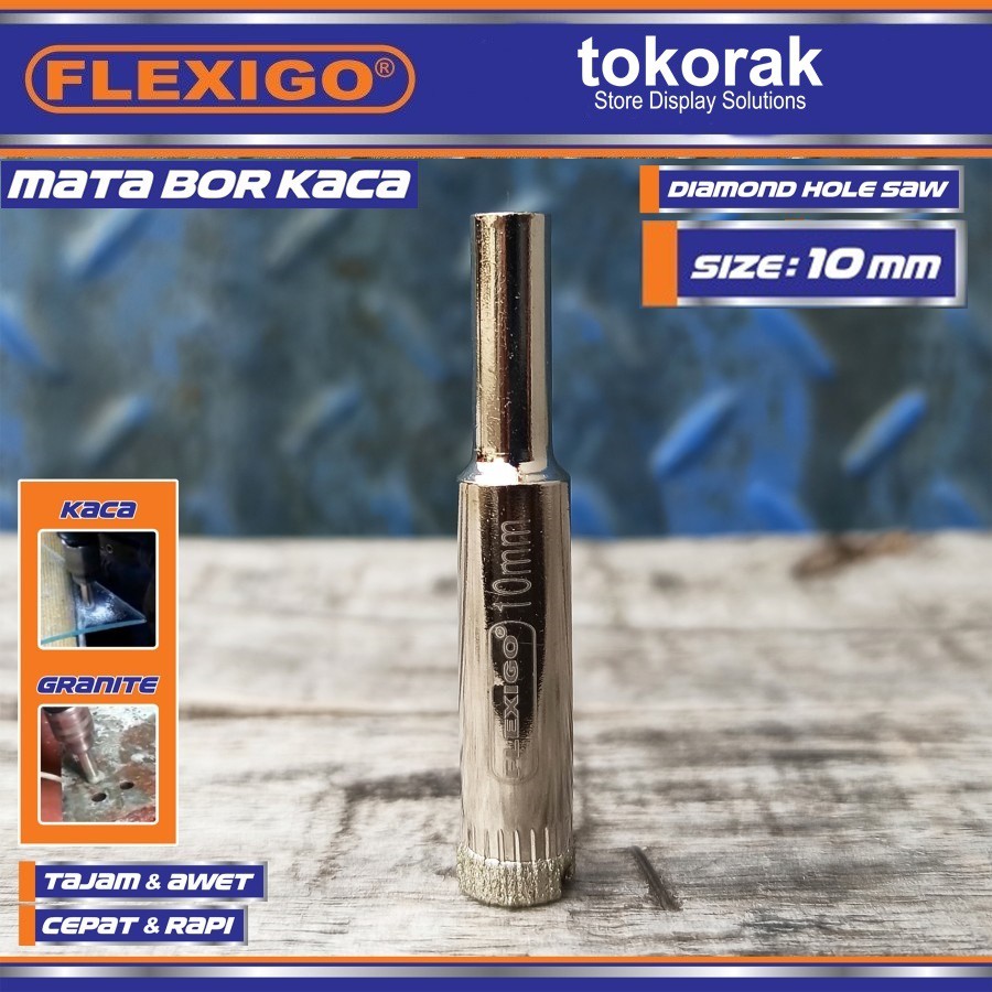 MATA BOR KACA 10 MM FLEXIGO - MATA BOR GRANITE - DIAMOND HOLE SAW