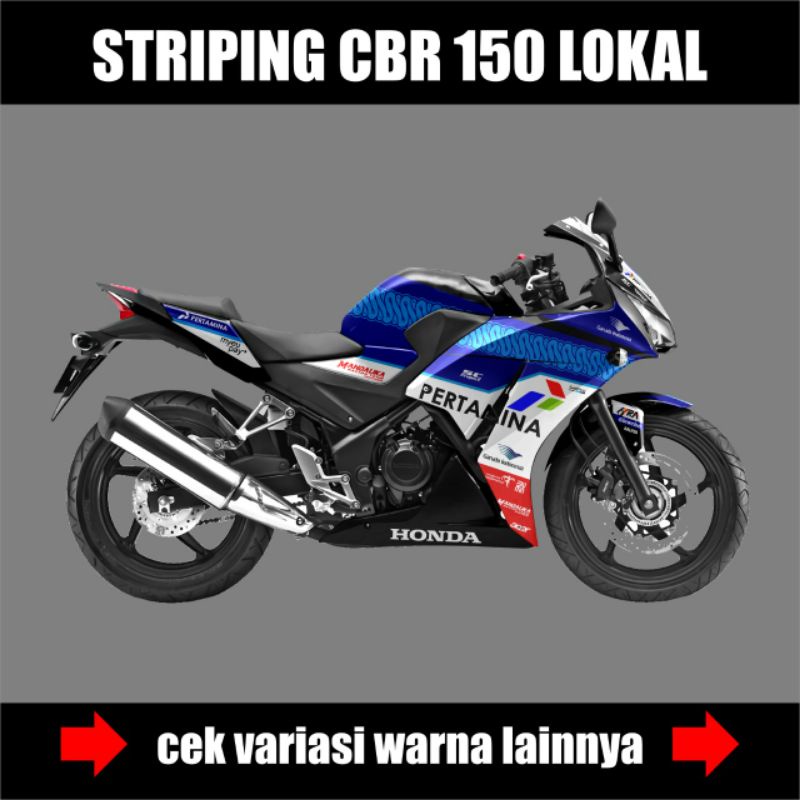 STRPING CBR 150R K45 LOKAL LIVERY MANDALIKA / Sticker Motor Variasi Honda Cbr Lokal