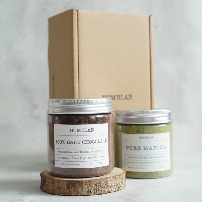 

PAKET UJI 100 POWDER DARK PURE BUNDLE & CHOCOLATE MATCHA PREMIUM HOMEL DC51C1215