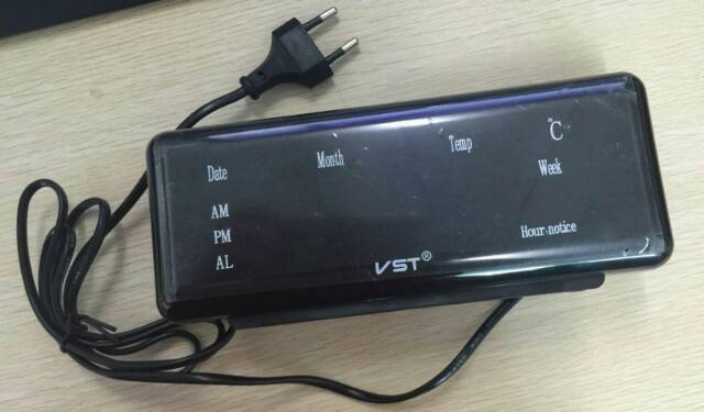 Jam Weker Alarm Meja LED Calendar Temperatur - VST-726WX