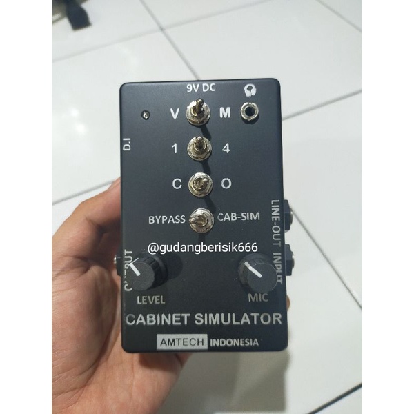 Cabsim / Cabinet Simulator AMTECH alat direct Gitar ke mixer simulasi analog mic todong