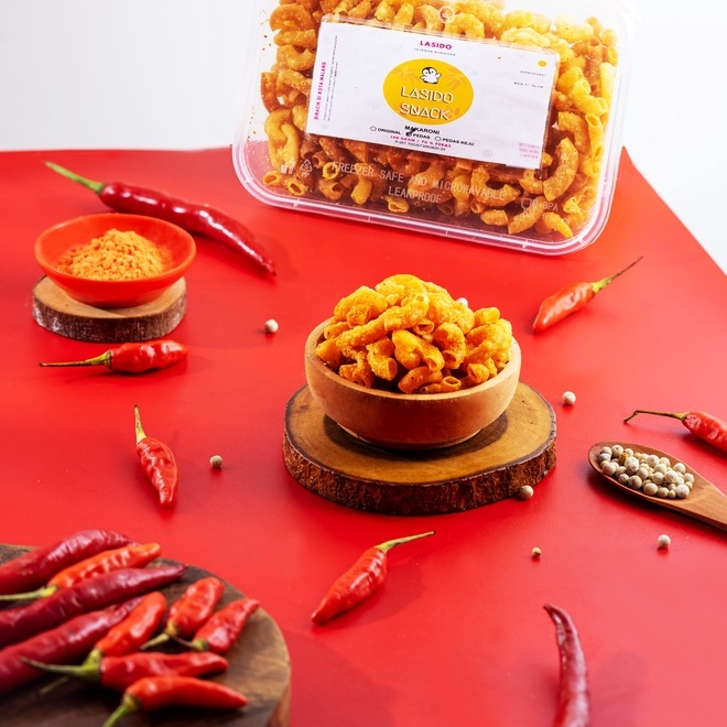 

Makaroni Pedas Keju Toples Lasido 150gram | Makaroni Pedas Enak