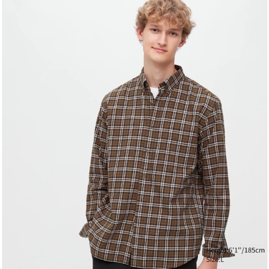 Kemeja Flanel Lengan Panjang Uniqlo Original No Reject