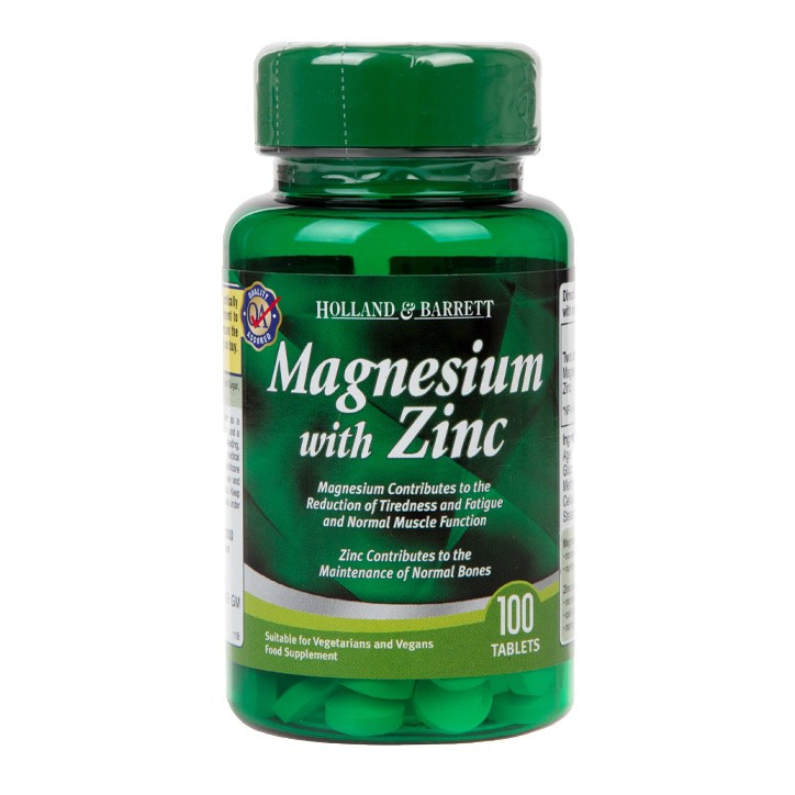 Holland & Barrett Magnesium with Zinc 100 Tablets