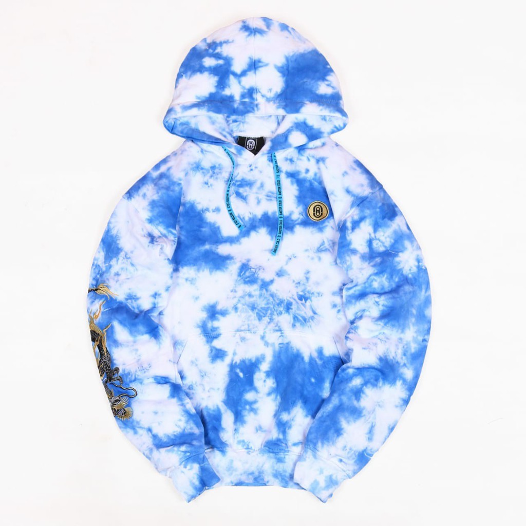 JAKET SWEATER HOODIE BSTR DRAGON BLUE TIE DYE UNISEX PREMIUM QUALITY