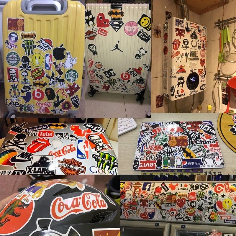 50 buah retro kecantikan bagasi stiker seksi ponsel laptop ipad komputer dekorasi stiker koper stike