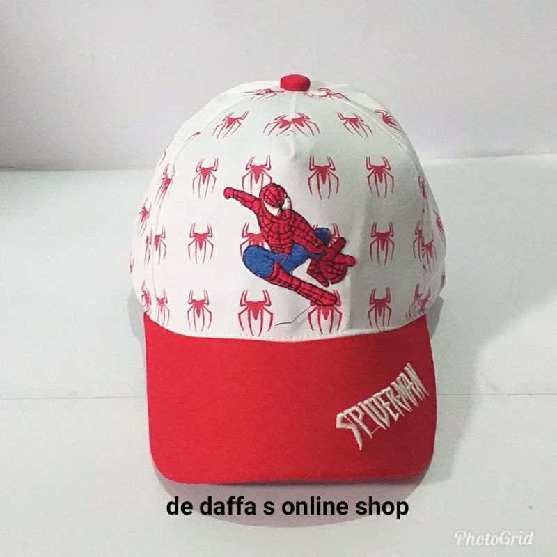 Topi Anak Baseball karakter Spiderman Marvel full printing