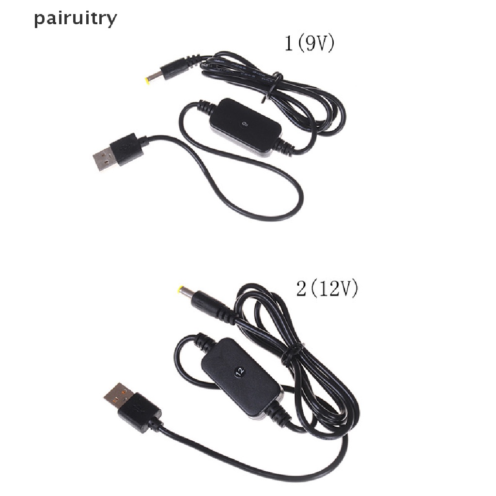 Kabel Konverter Konektor USB DC-DC 5V Ke 9V / 12V Jack 5.5x2.1mm