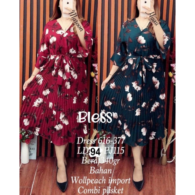 Dres Plisket Bunga 3