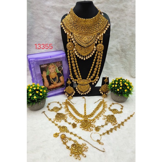 Kalung Bollywood Aksesoris Pengantin India Set Lengkap Besar