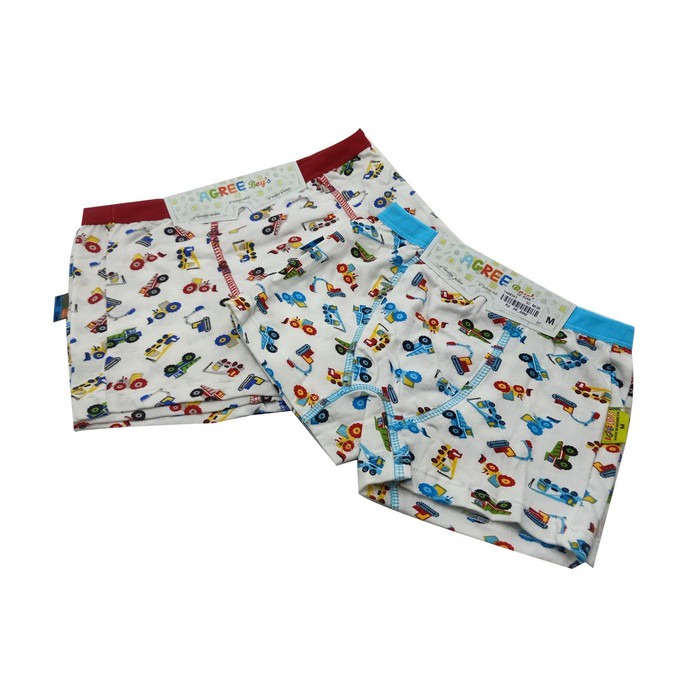 2pcs Celana Boxer Anak AGREE 6166 Cowo Cowok | CD Dalam Laki Laki | Boxer Agree Anak | Open Sorex