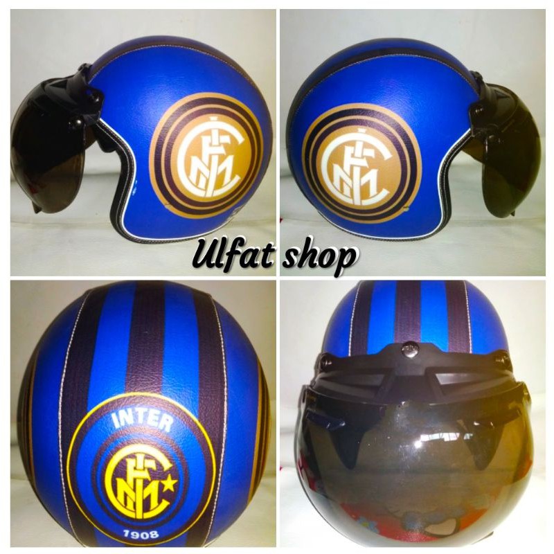 helm bogo retro dewasa motif club bola
