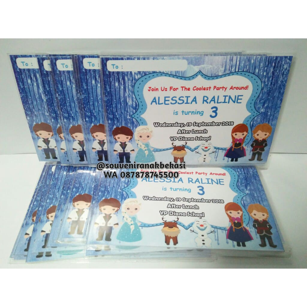 undangan ultah anak custom