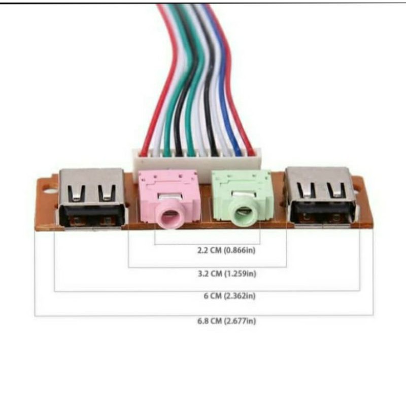 KABEL FRONT PANEL USB DAN AUDIO JACK 3.5MM / SOUND UNTUK PC CPU