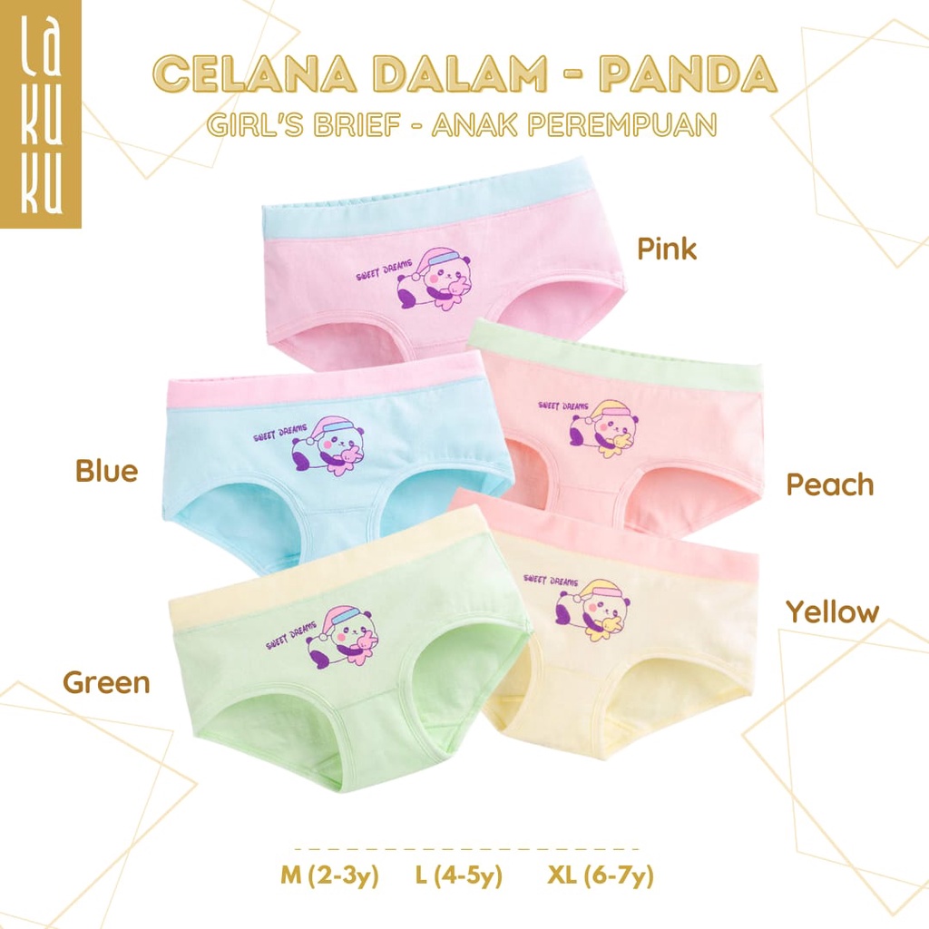 Lakuku - Celana Dalam Anak Perempuan Underwear Katun Brief Red Hood, Bear n Panda