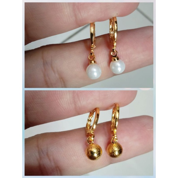 Anting xuping bandul mutiara kecil