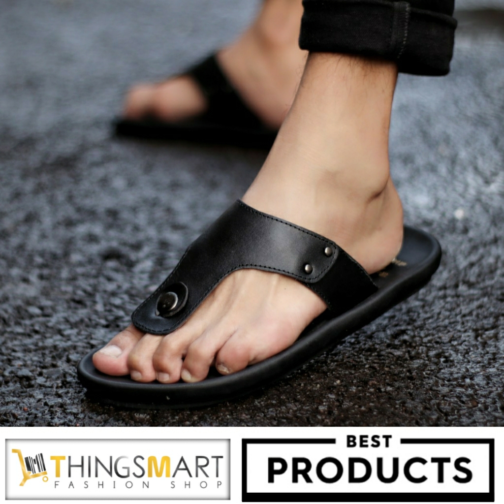 Sandal Jepit Pria Kulit Asli Terbaru CEVANY CLOVER ORIGINAL Sandal pria